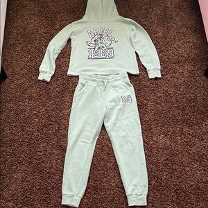 Kids Mint Green Hoodie and Jogger Set